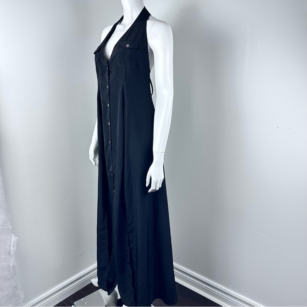 ASOS Halter Button-Front Maxi Dress Size 8 - Picture 4 of 10